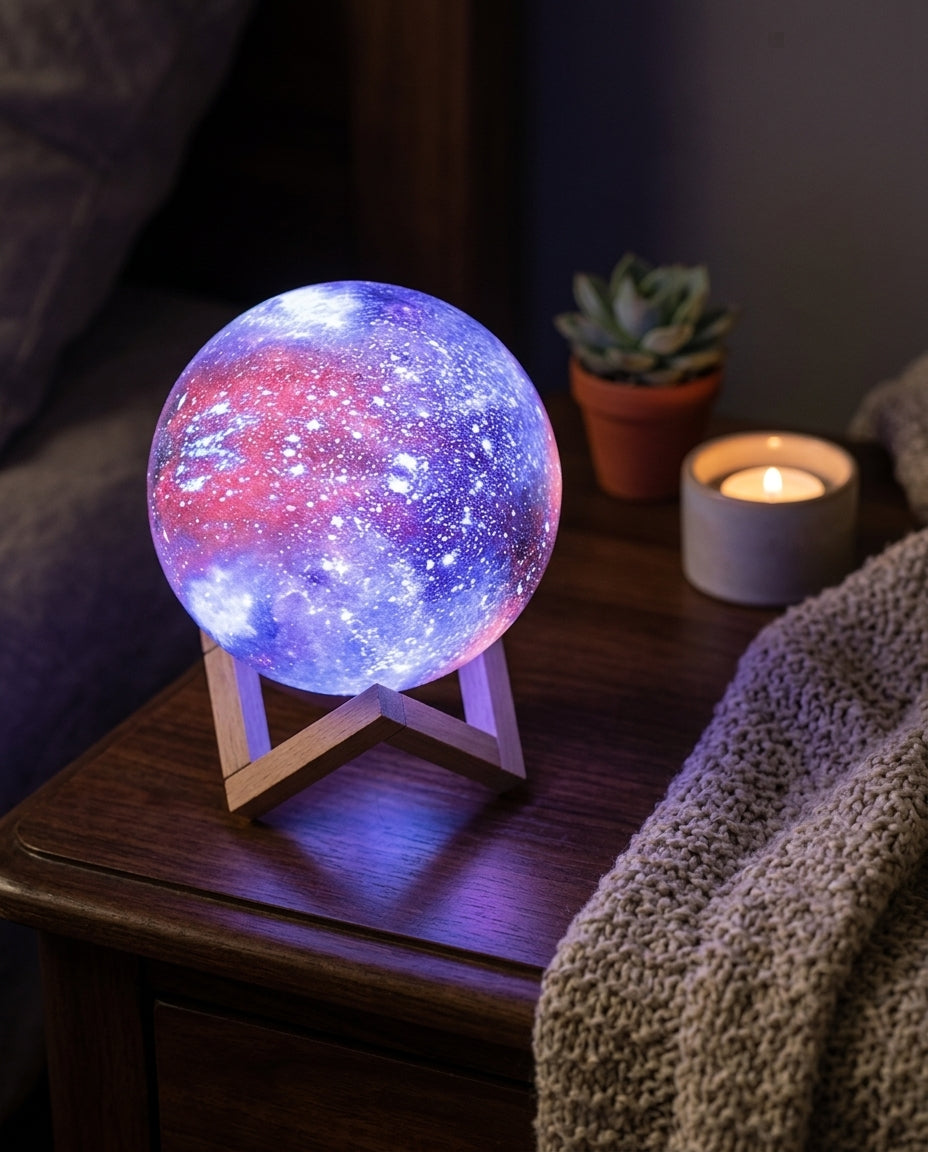 Galaxy-natlampe med berøringskontrol | Stjerne design natlys