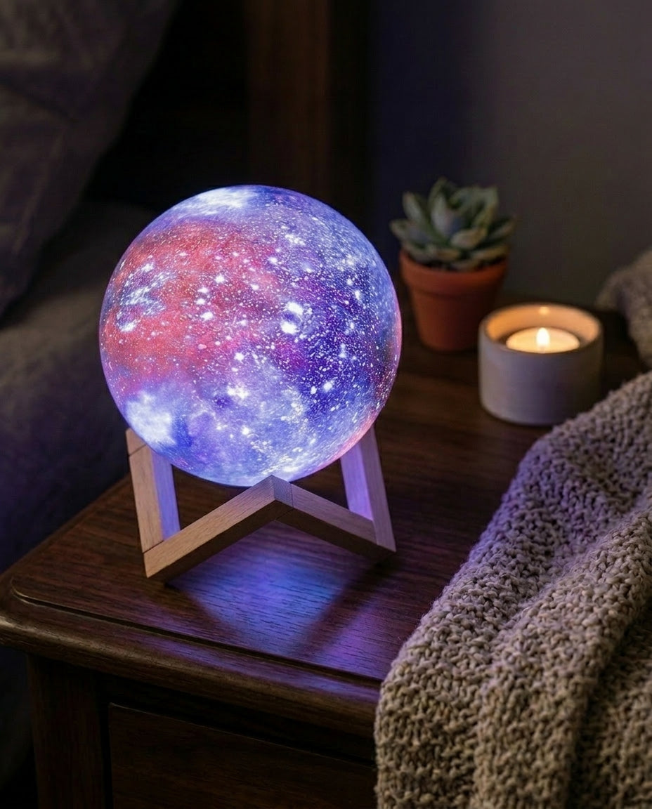 Galaxy-natlampe med berøringskontrol | Stjerne design natlys