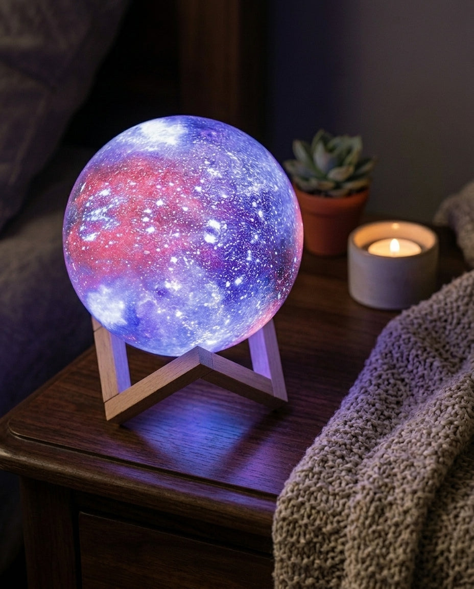 Galaxy-natlampe med berøringskontrol | Stjerne design natlys