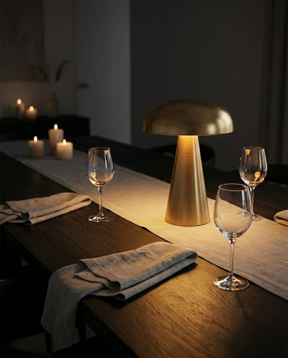 Trådløs Bordlampe – Dæmpbar Batteridrevet Lampe | Aurum Glow
