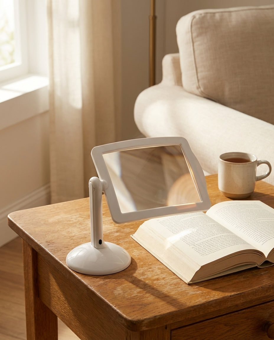 Sideforstarrelsesglas med LED | ClaraVision stativforstarrelsesglas