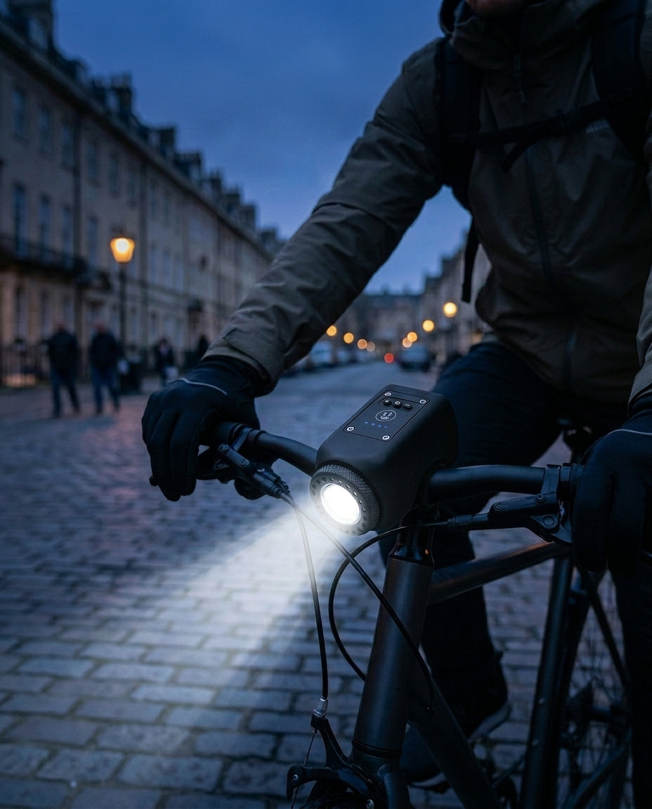 StreetGuard Cycle Beacon | 110 dB-horn og COB-forlygte i én