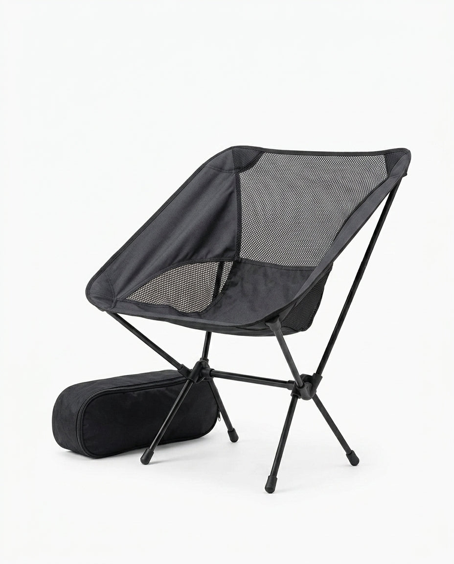 Foldbar campingstol | Let rygsæksstol til strand og festival