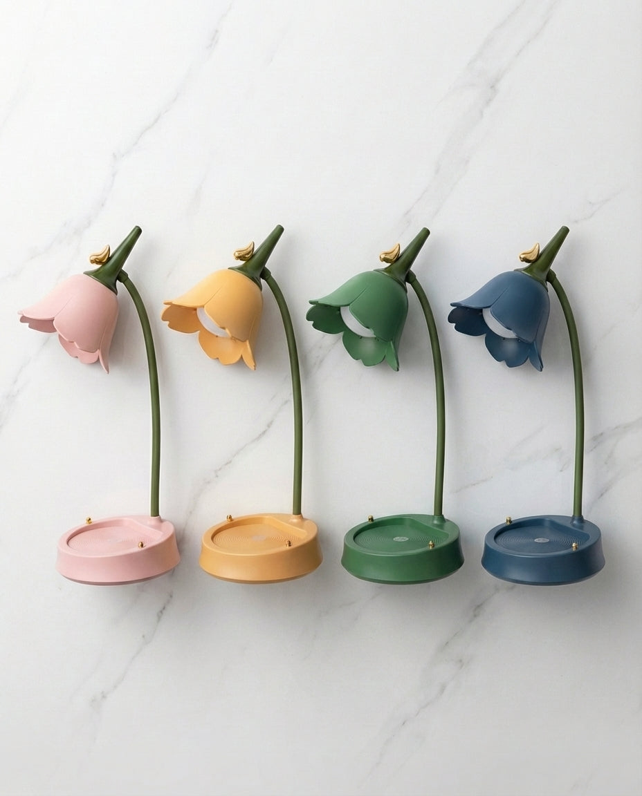 Blomsterbordslampe | BloomGlow – Touch & Dæmpbar LED