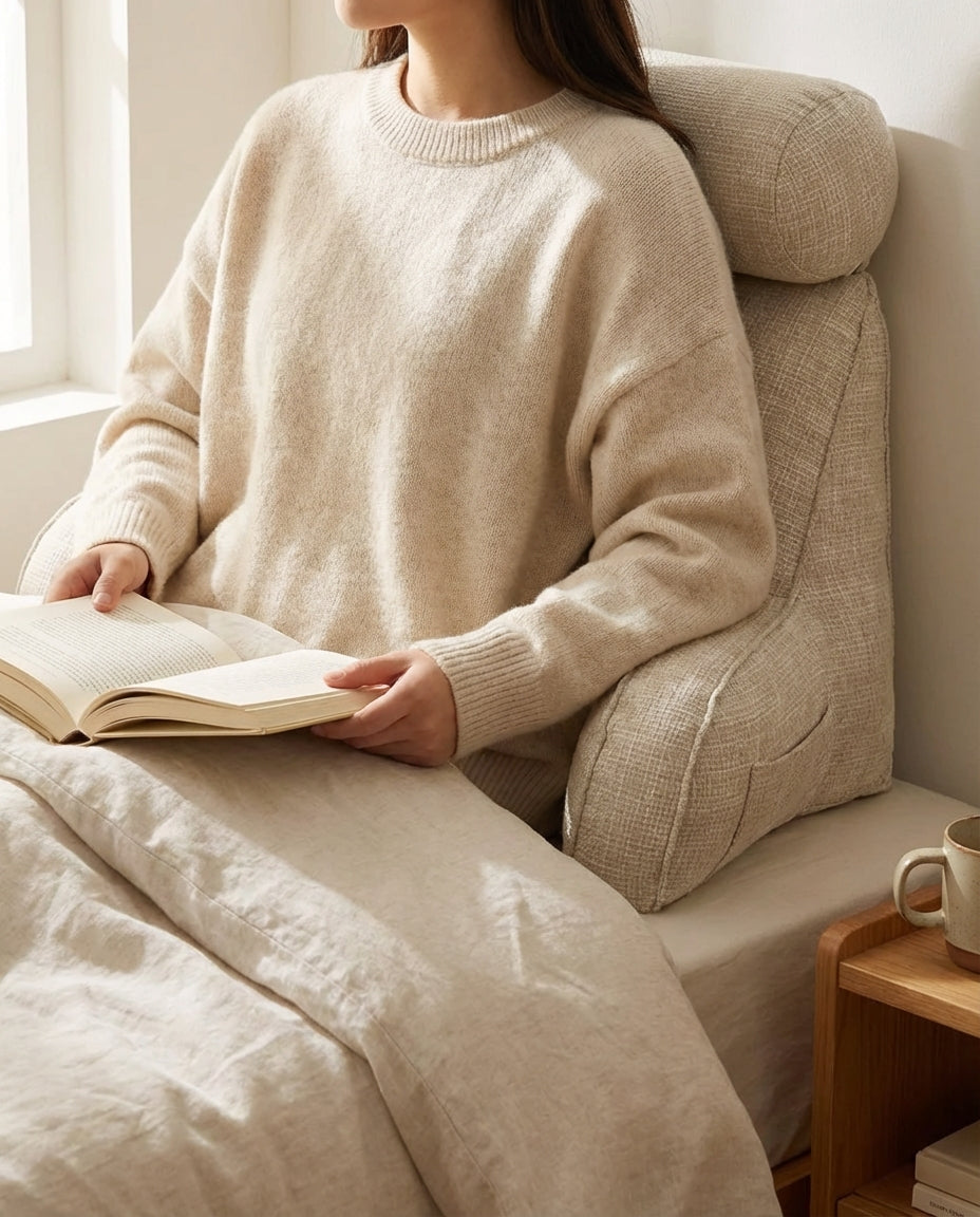 Ryglænspude med armlæn og nakkestøtte | Ergonomisk støttepude