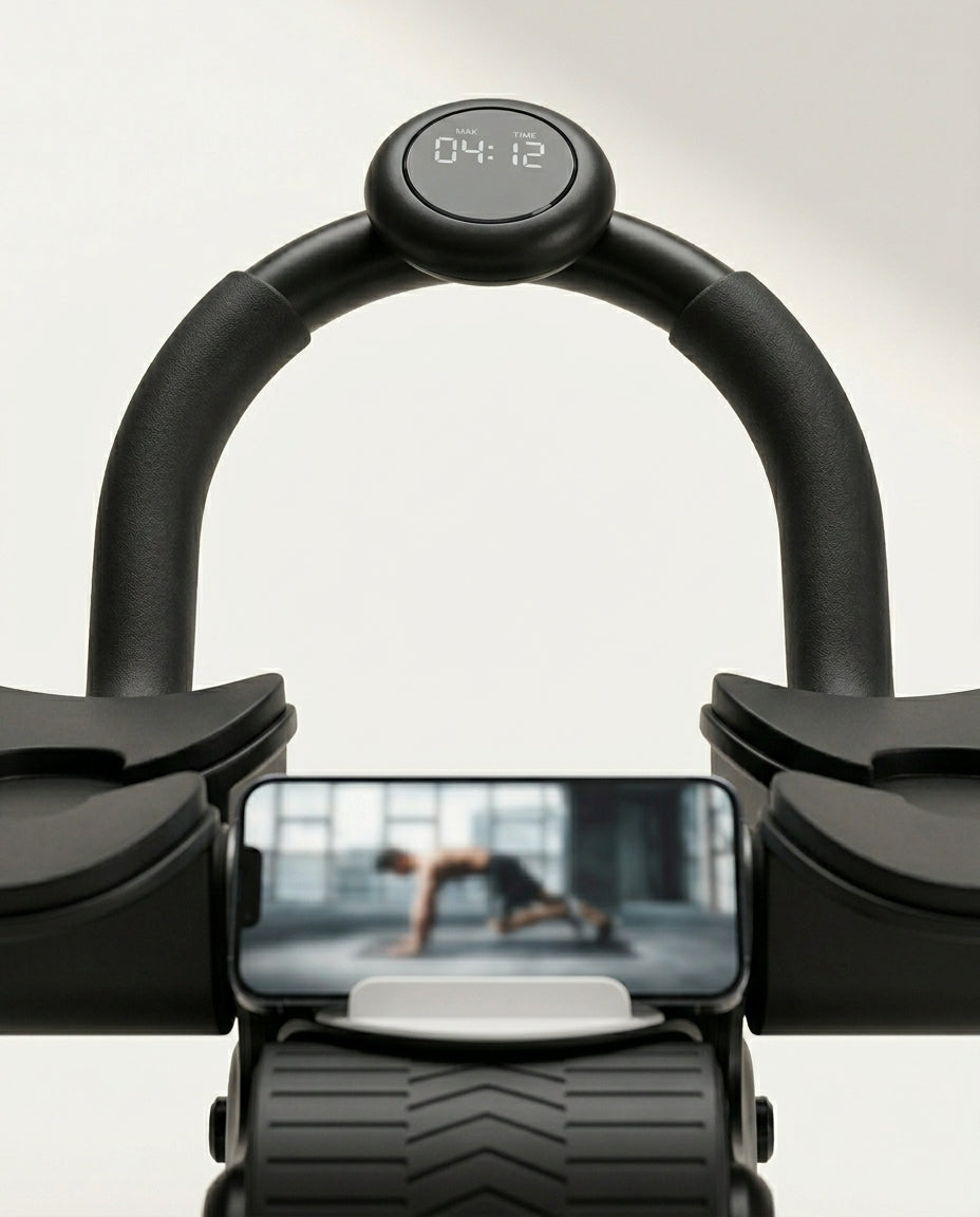 Mavemuskeltræner med telefonholder | CorePro 360