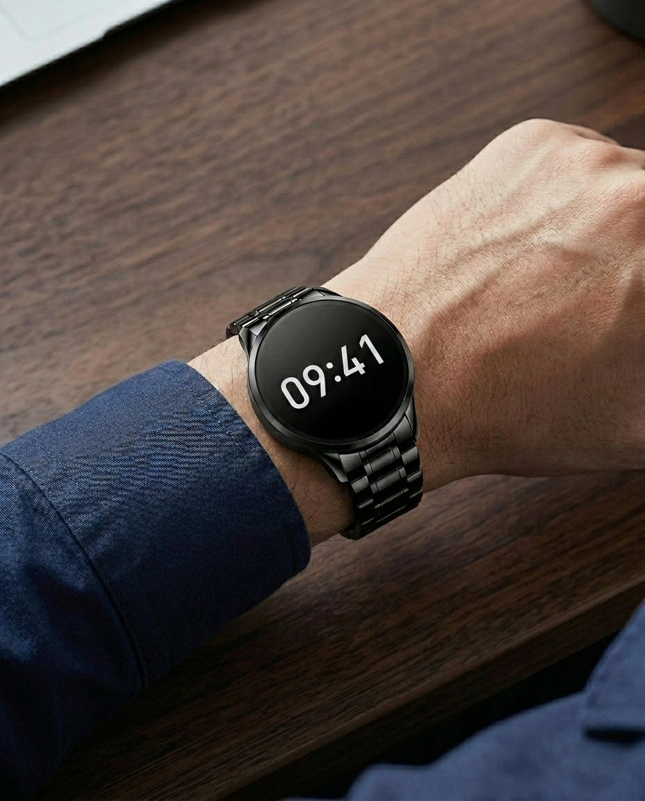 Klassisk Rund Smartwatch – Bluetooth | Apple & Android