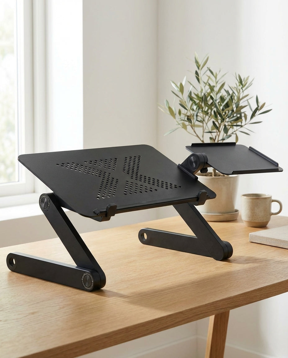 Justerbar bærbar computer stander med musemåtte | OmniDesk Pro