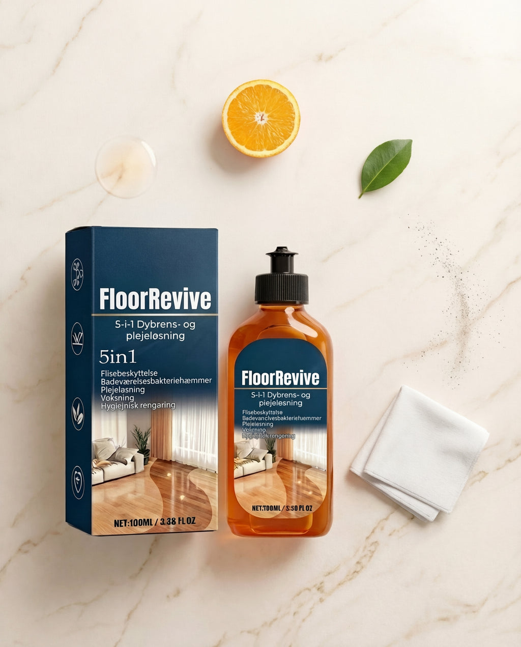 FloorRevive 5-i-1 Dybderens og plejeløsning