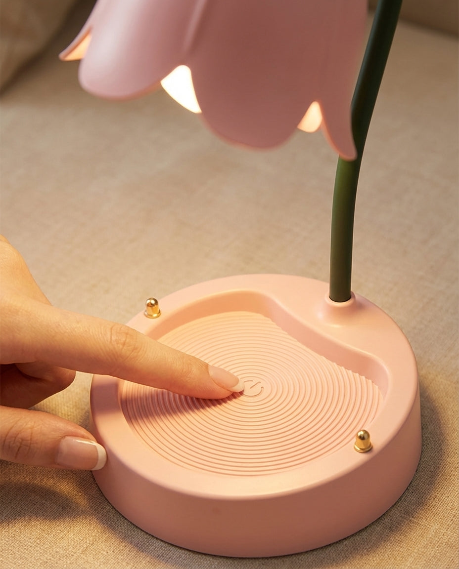Blomsterbordslampe | BloomGlow – Touch & Dæmpbar LED
