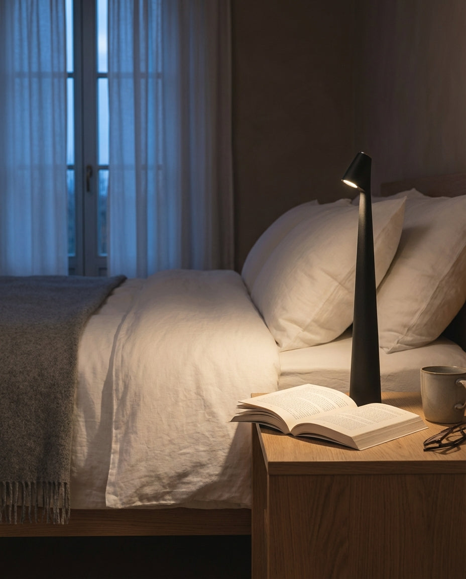 Trådløs LED-bordlampe | Nordisk design | Touch-dimmer