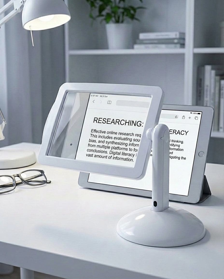 Sideforstarrelsesglas med LED | ClaraVision stativforstarrelsesglas