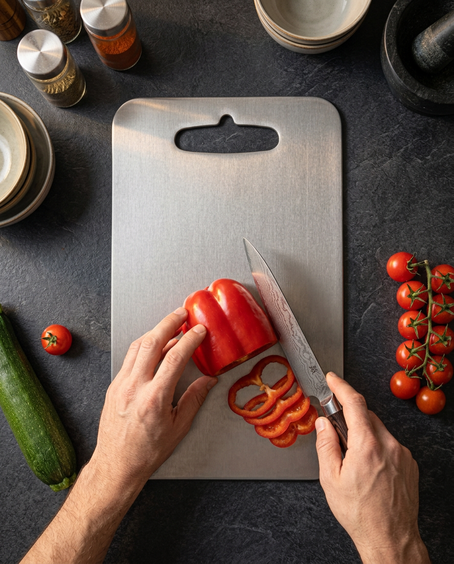 Skærebræt i Titanium | Antibakterielt BPA-Frit Køkkenbræt
