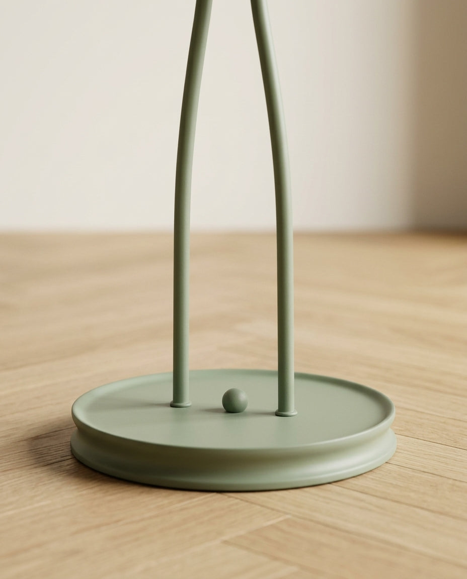 LED-gulvlampe blomsterdesign | Mattegrøn finish