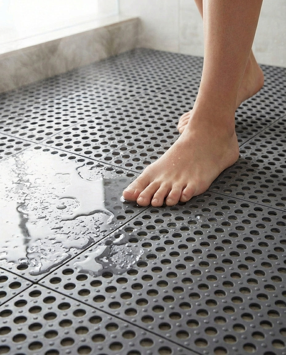 Skridsikker brusemåtte – SureStep | Gummimåtte til brus