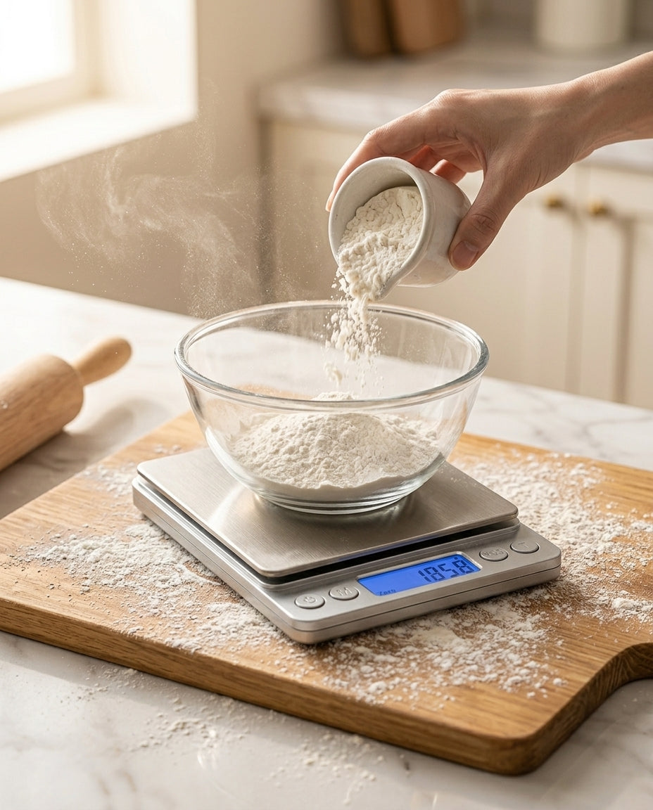 Digital køkkenvægt | Rustfrit stål | 0,1g–3kg