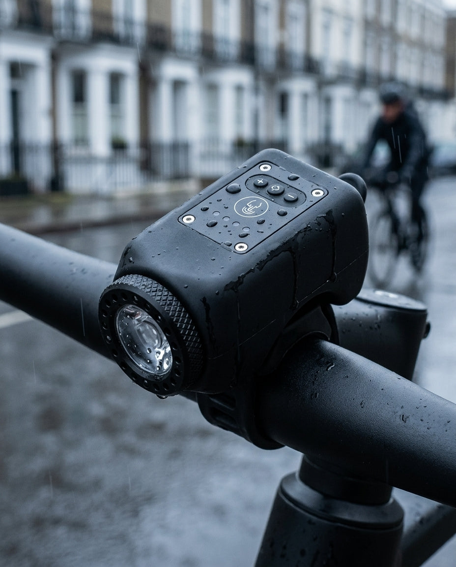 StreetGuard Cycle Beacon | 110 dB-horn og COB-forlygte i én