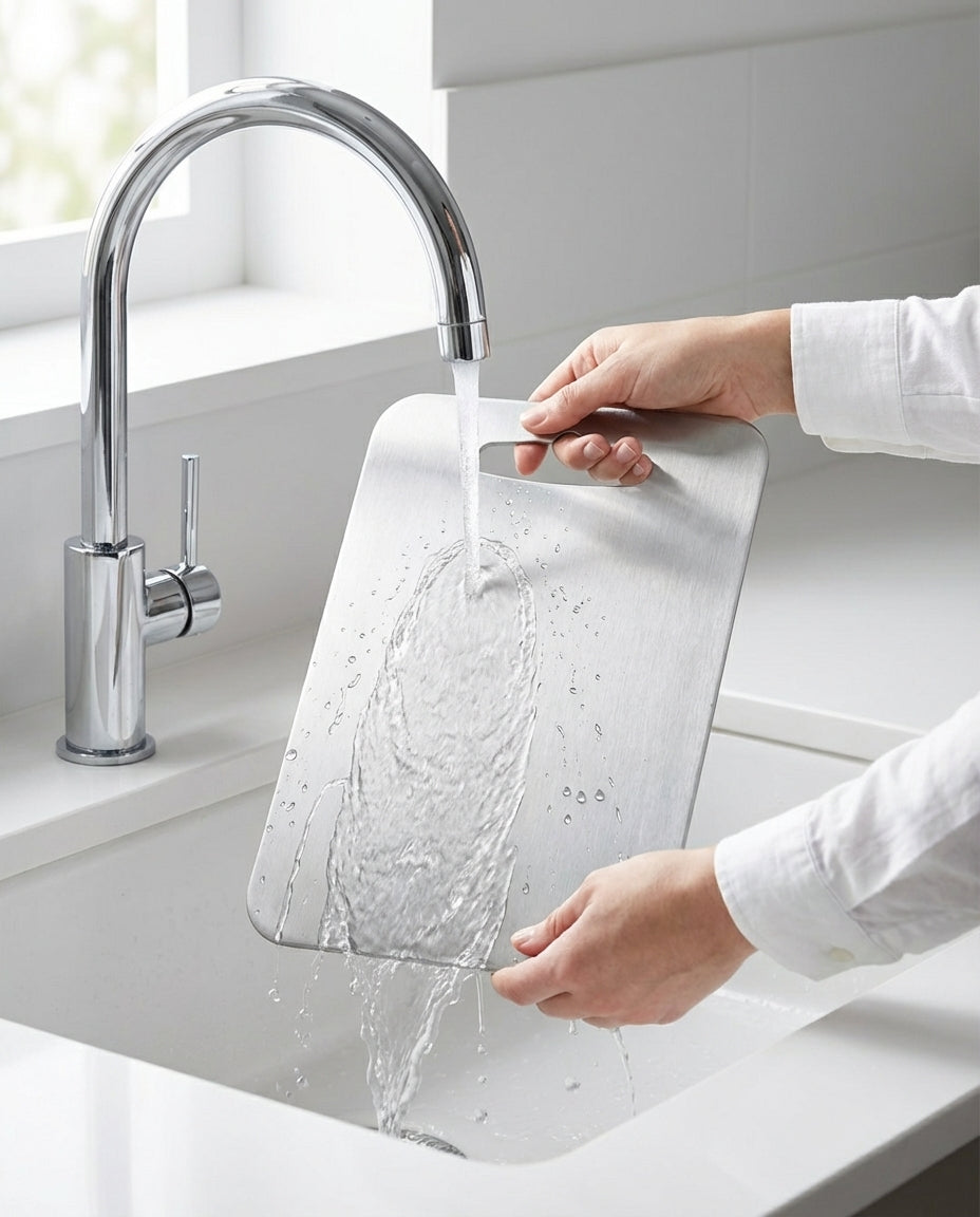 Titanskærebræt i rustfrit stål | Uden BPA eller mikroplast