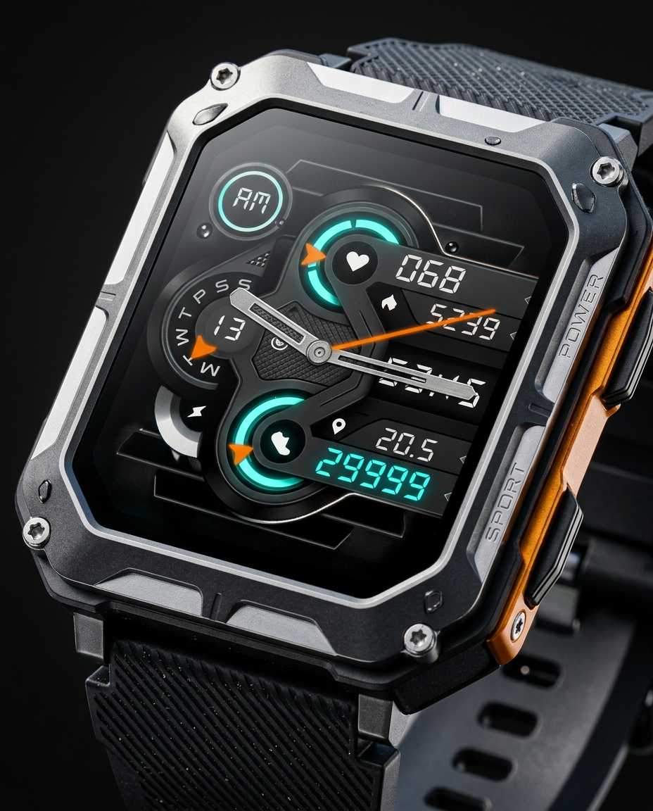 Robust smartwatch | Taktisk udendørs sportsur