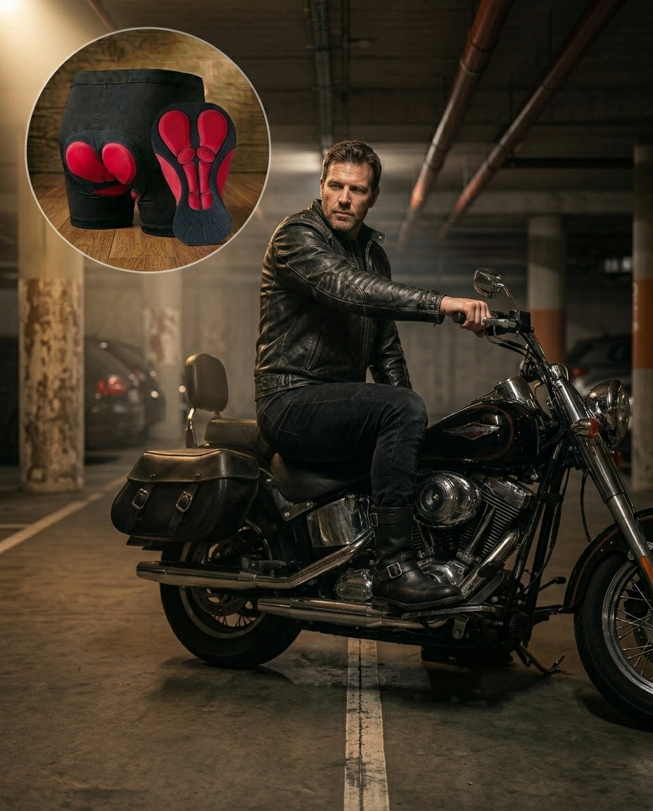Motorcykelshorts med polstring – 5D gelkomfort
