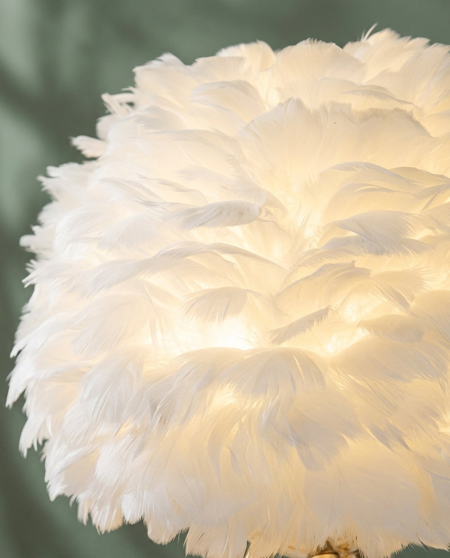 Fjerlampe | Plume – Bordlampe med Stativ
