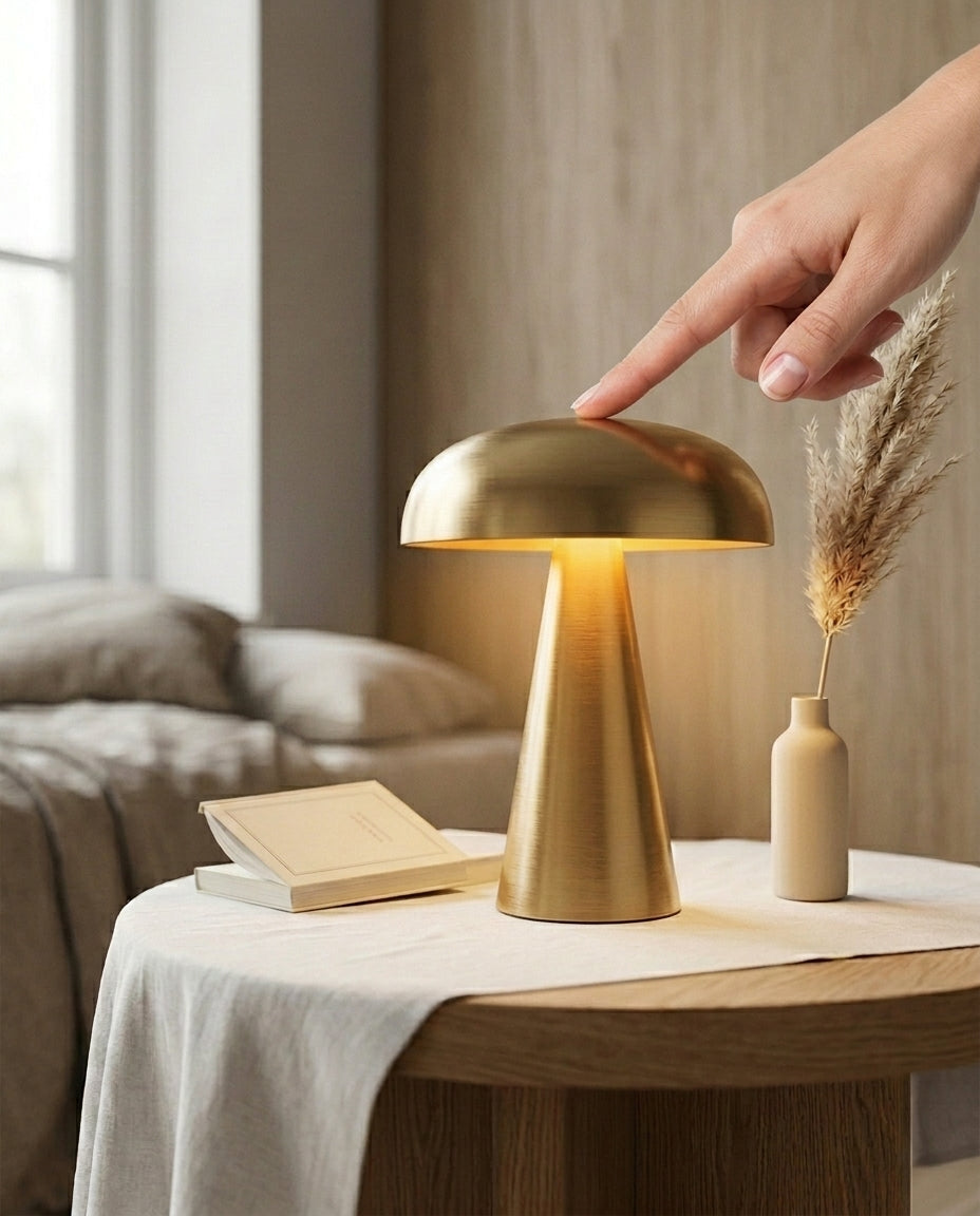 Trådløs Bordlampe – Dæmpbar Batteridrevet Lampe | Aurum Glow