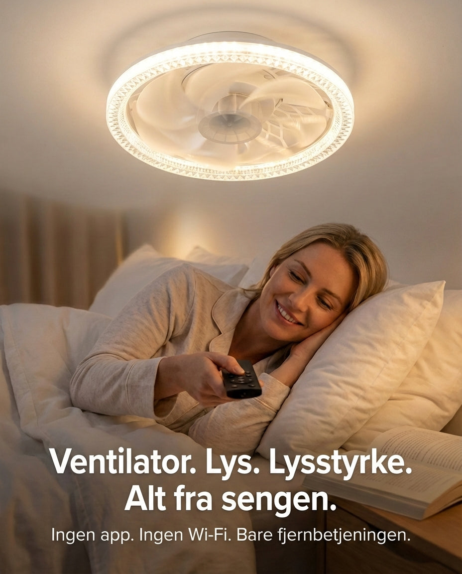 SilentBreeze AirGlow | 2-i-1 loftventilator og belysning