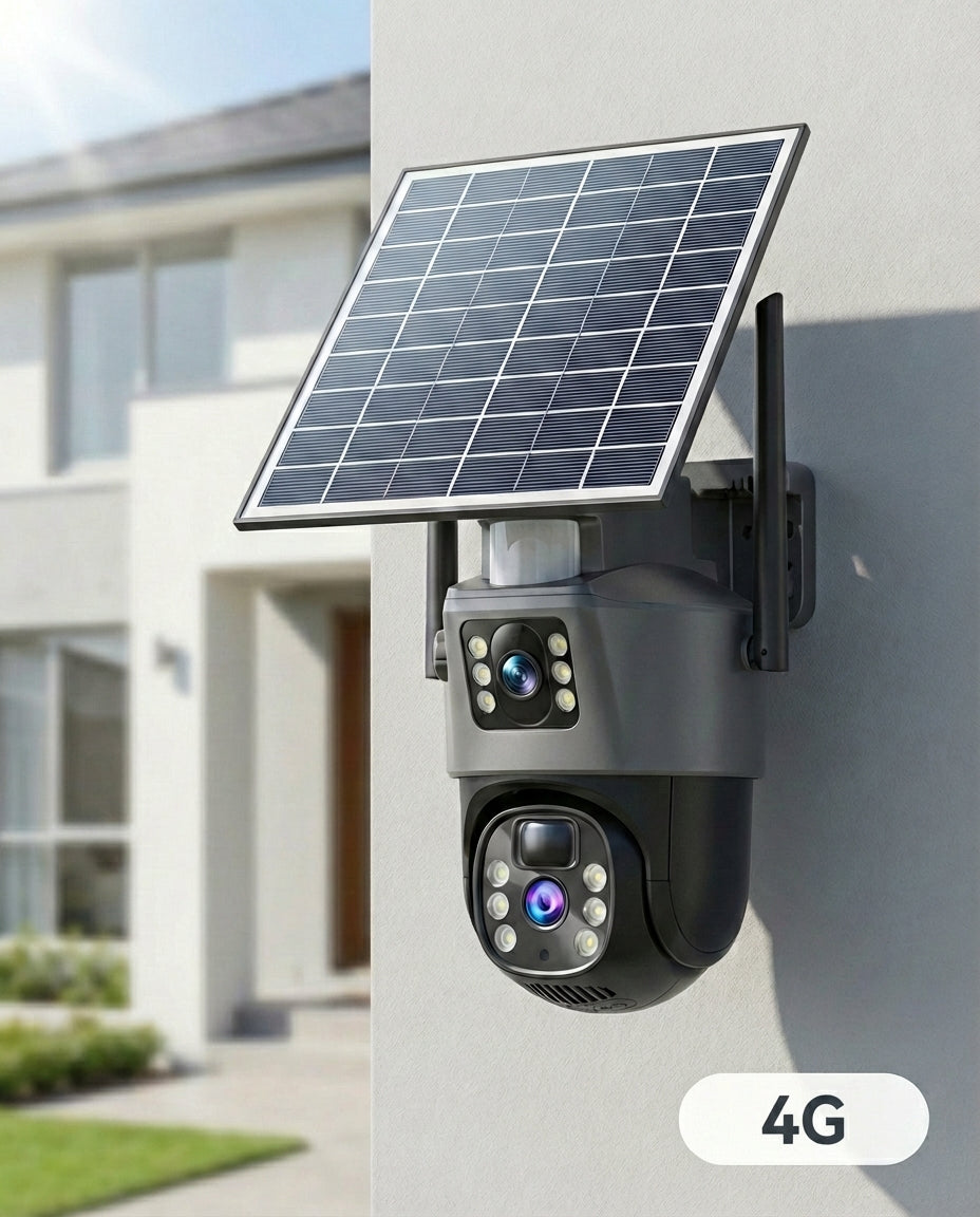 Tradlos 4K Sikkerhedskamera med Solpanel | SolarVision Pro