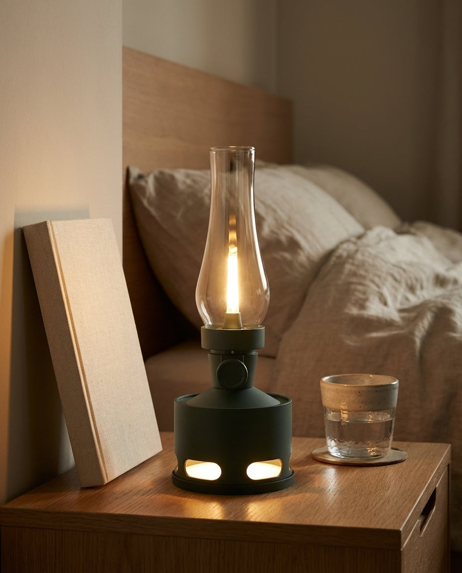 Genopladelig Vintage LED-lygte – WickGlow | USB-C