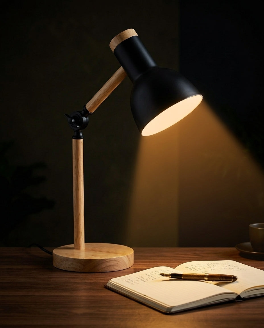 Nordisk LED-skrivebordslampe – Justerbar arm & berøringsdæmper