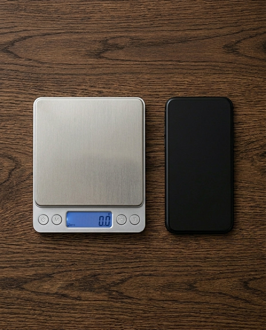 Digital køkkenvægt | Rustfrit stål | 0,1g–3kg