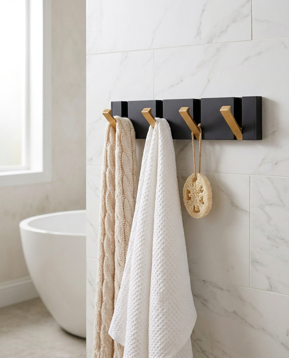 Foldbar Vægkrog | Minimalistisk Rustfri Stål Knagerække