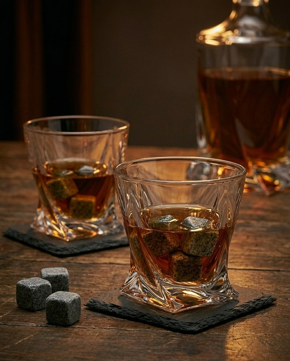 Krystalwhisky-Set | Karaffel og Glas – Gaveæske