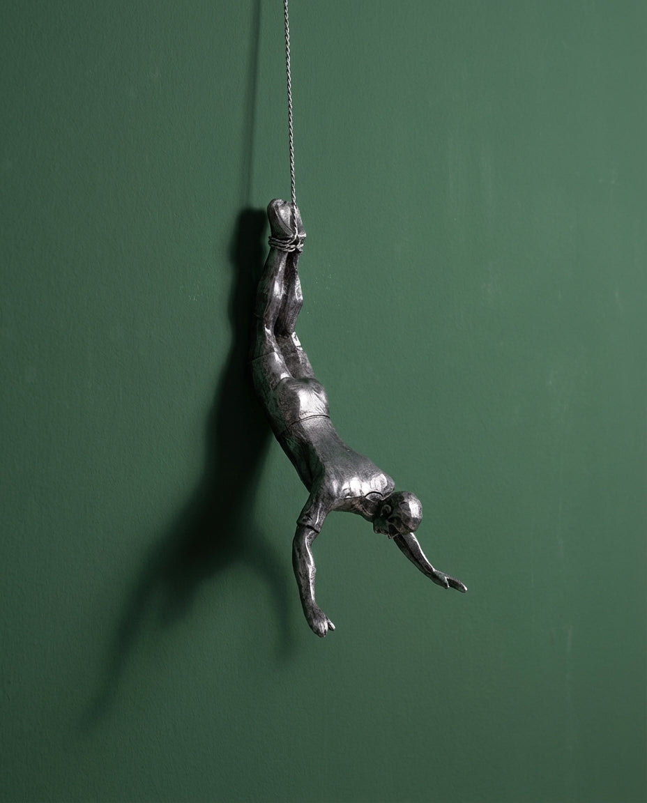 Klatrende figur vægkunst – 3-delt resinskulptursæt