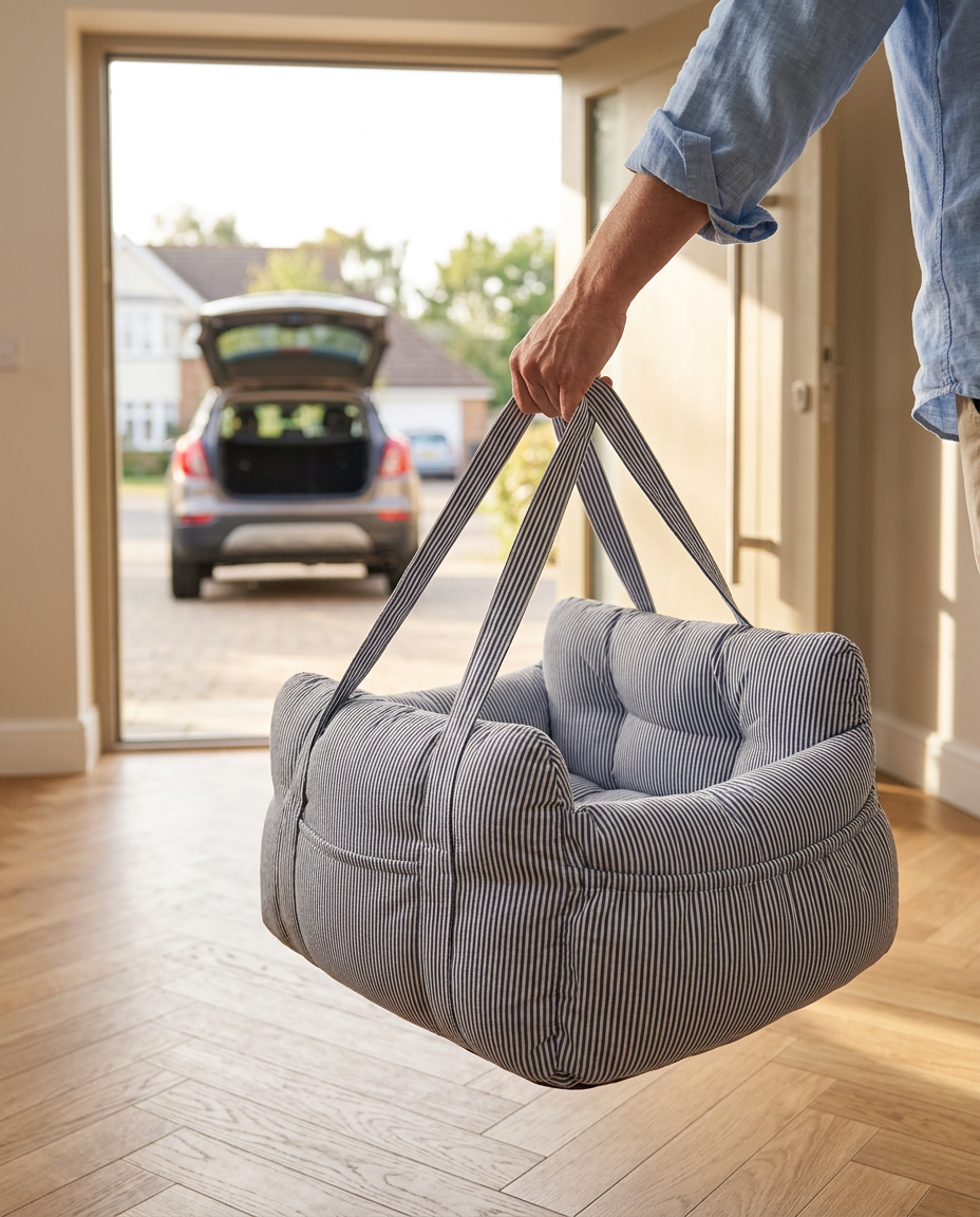 Hundeautosæde | Cosy Ride Bolster – Sikkert & maskinvaskbart