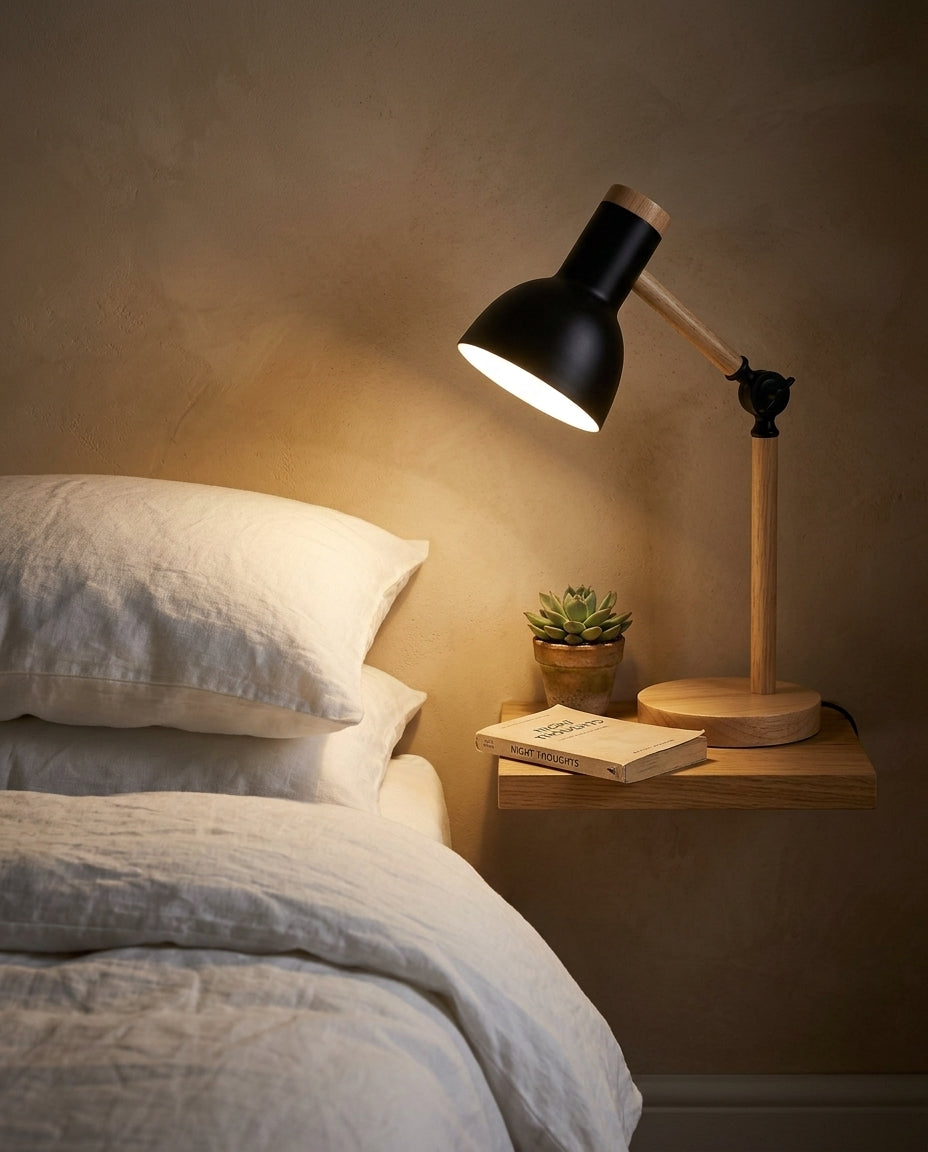 Nordisk LED-skrivebordslampe – Justerbar arm & berøringsdæmper