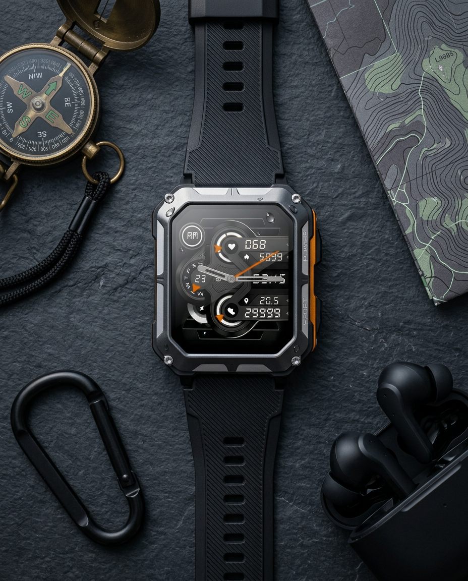 Robust smartwatch | Taktisk udendørs sportsur