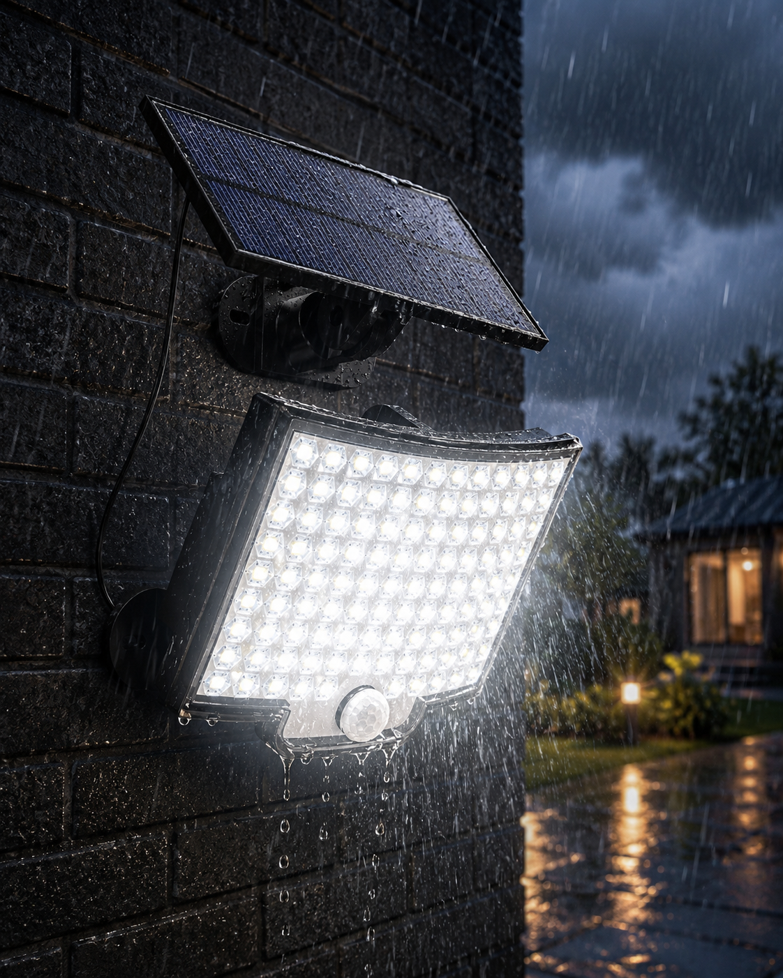 Solcelledrevet Bevægelsessensorlampe Udendørs | 106 LED