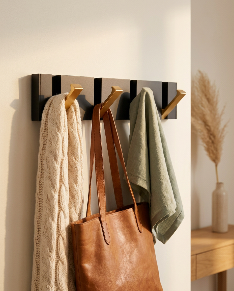 Foldbar Vægkrog | Minimalistisk Rustfri Stål Knagerække