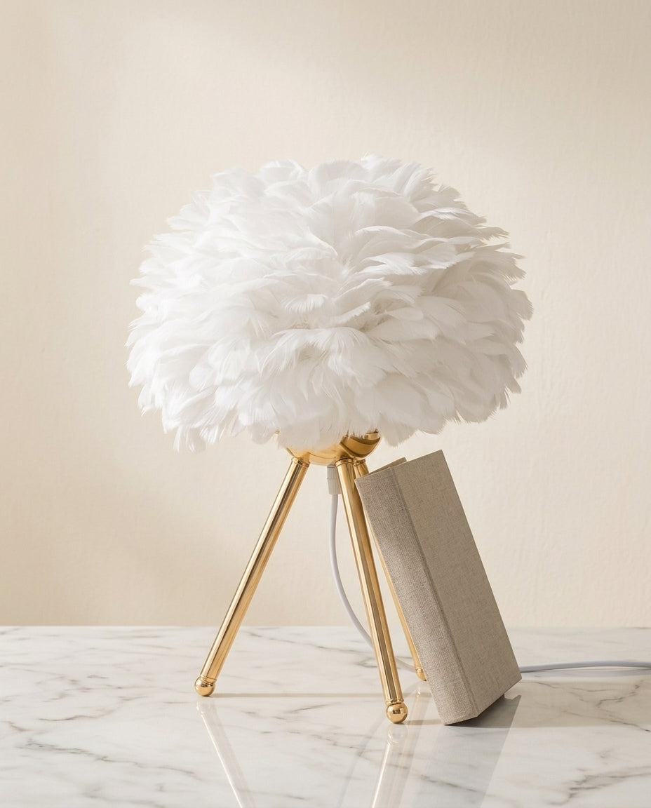 Fjerlampe | Plume – Bordlampe med Stativ