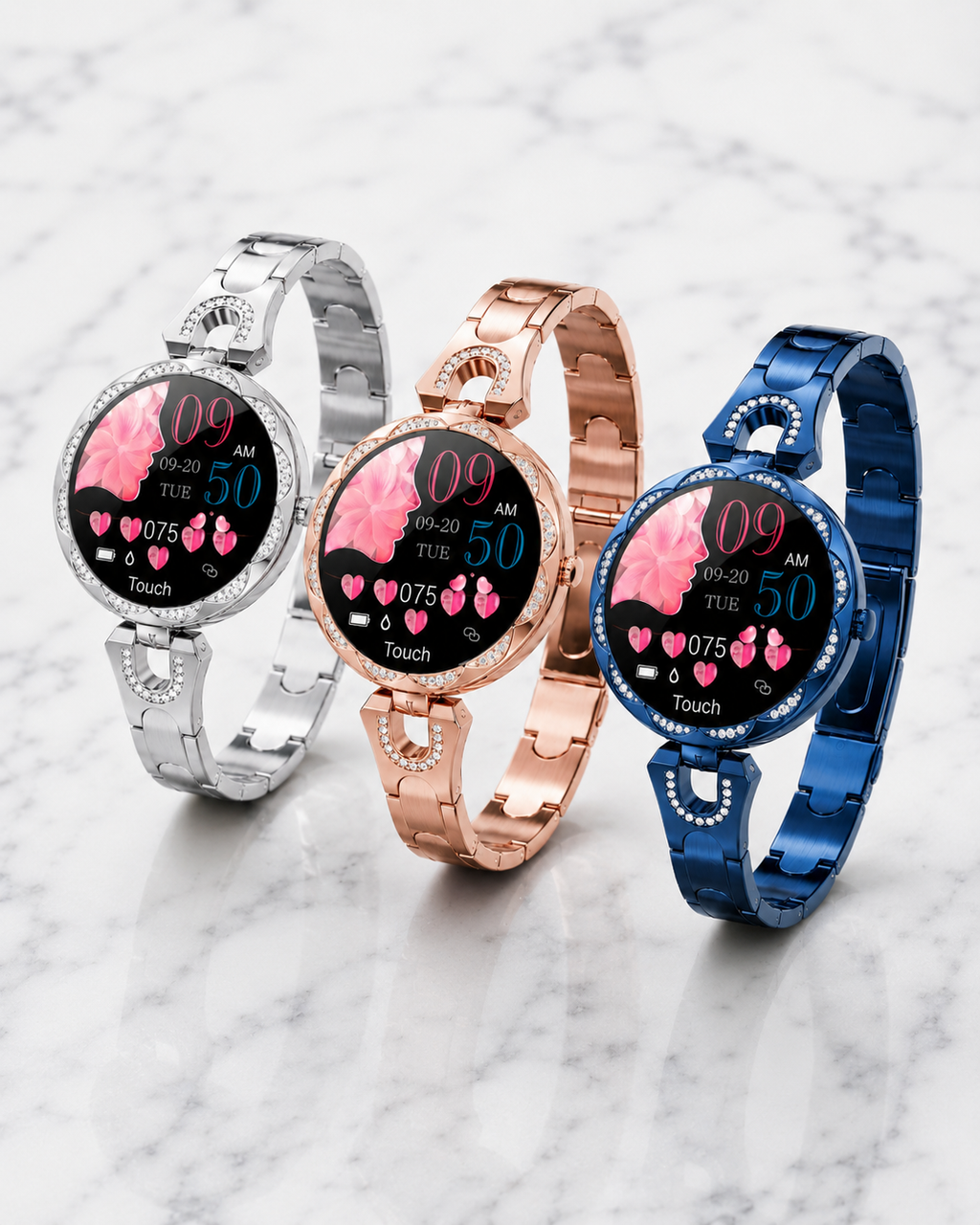 Dame Fitness-Smartwatch | Vandtæt | Pulsmåler