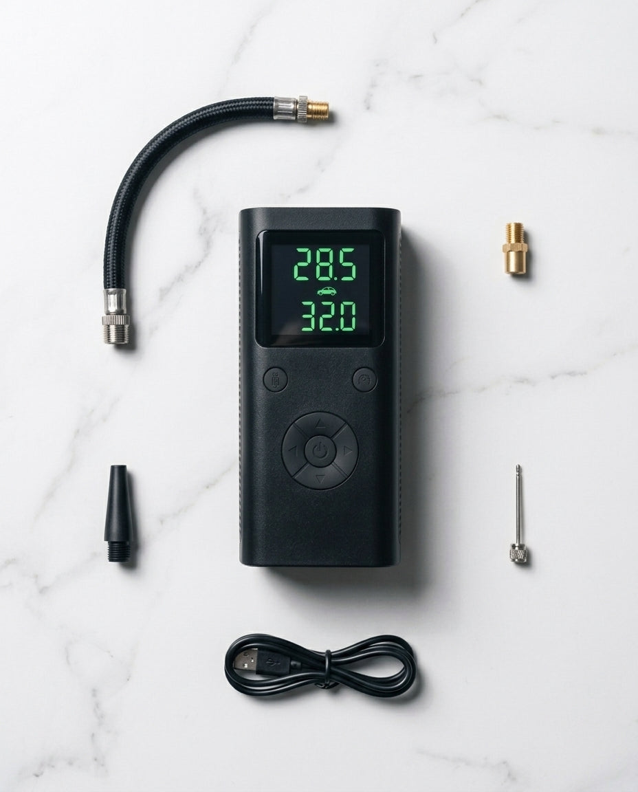 Bærbar Dækpumpe med Digitalt Display | PumpMate Go