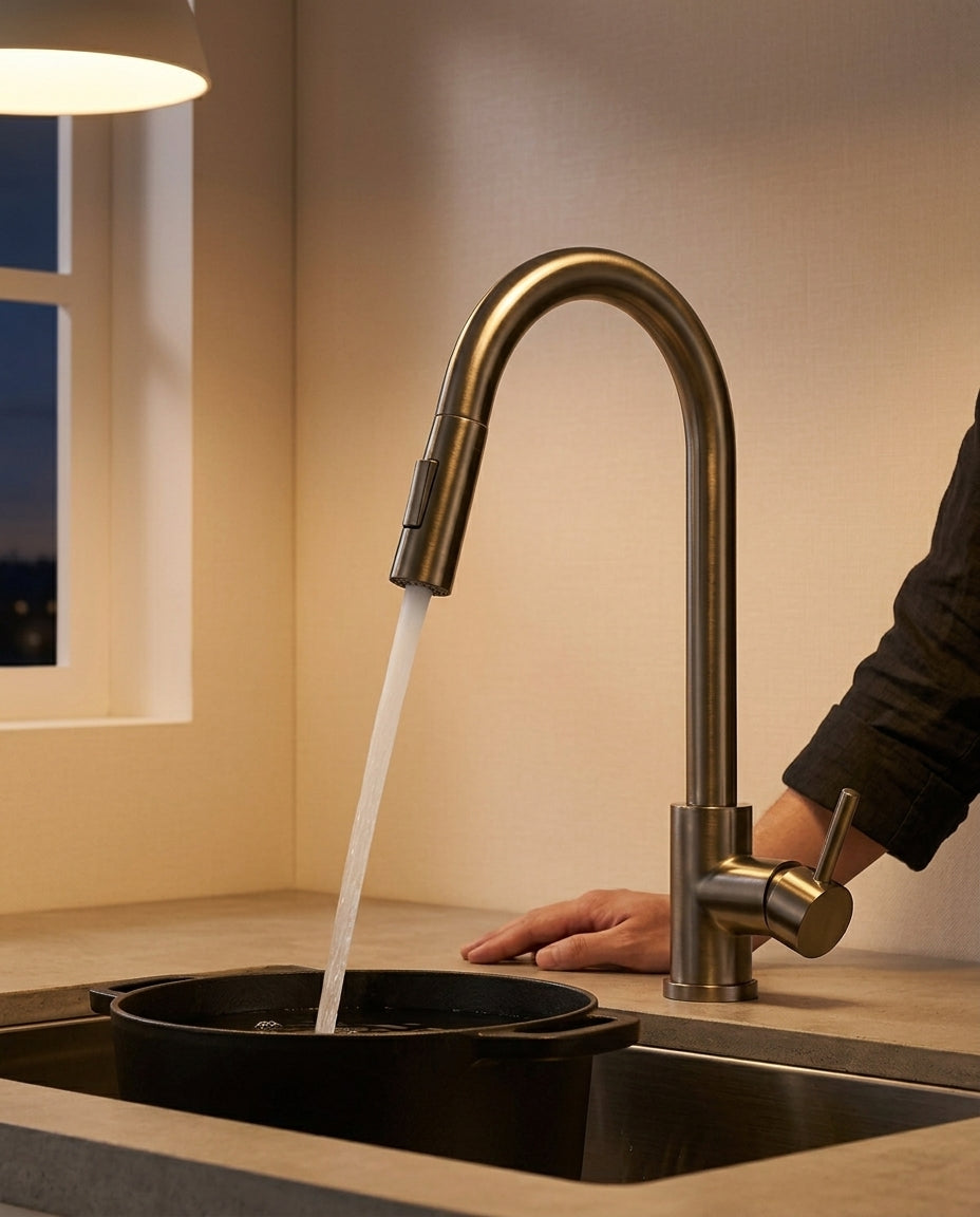 Beroeringsensorkran med udtraekbar bruser | SilkFlow Pro