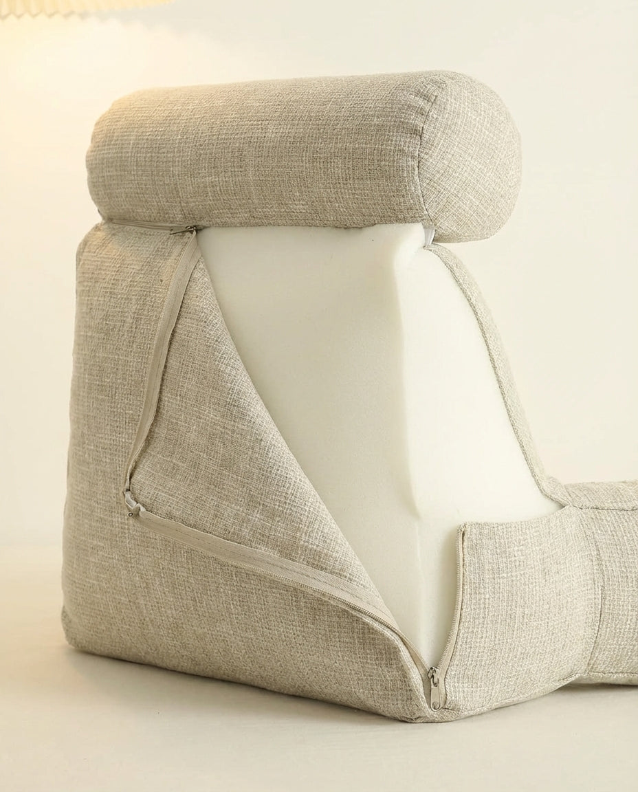 Ryglænspude med armlæn og nakkestøtte | Ergonomisk støttepude