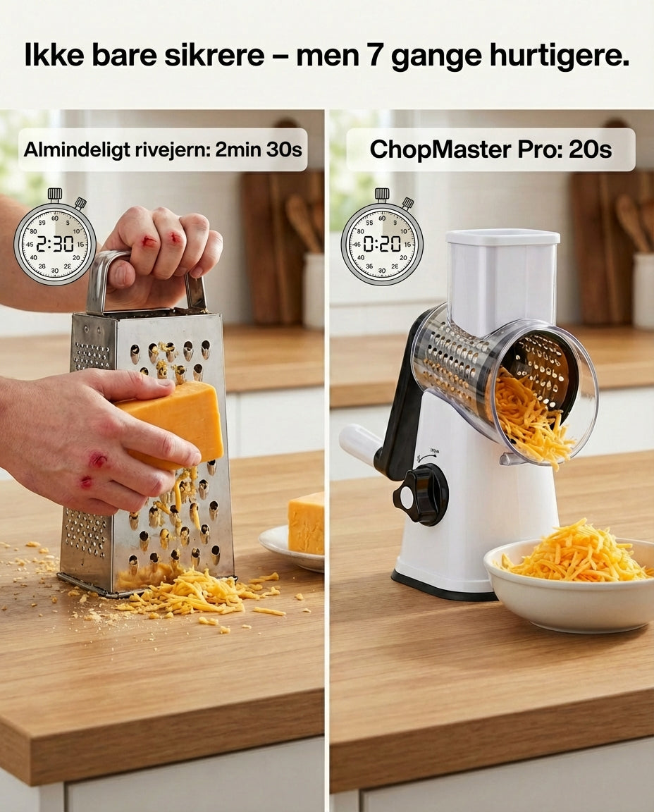 ChopMaster Pro 3-i-1 Roterende Rivejern