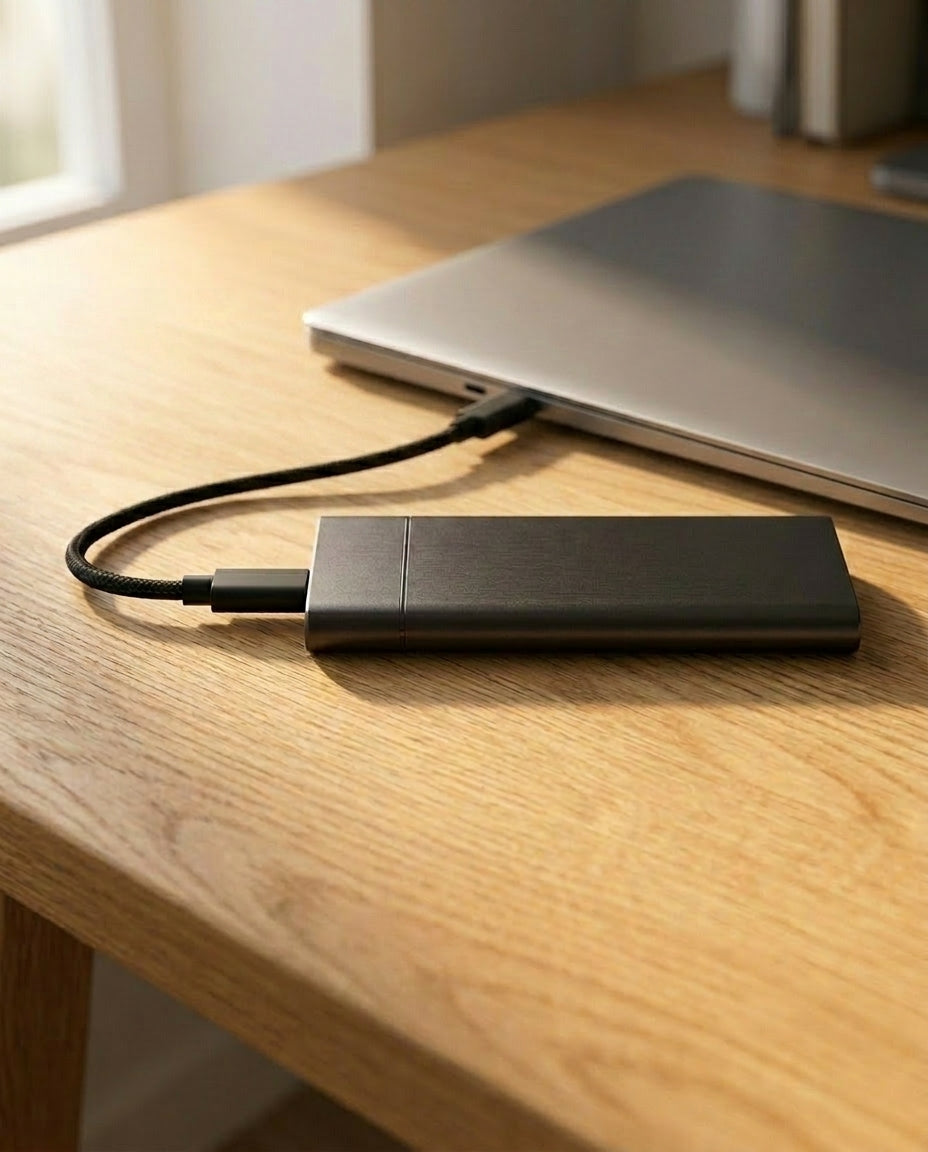 2TB Bærbar SSD USB 3.1 | Lynhurtig Ekstern Harddisk