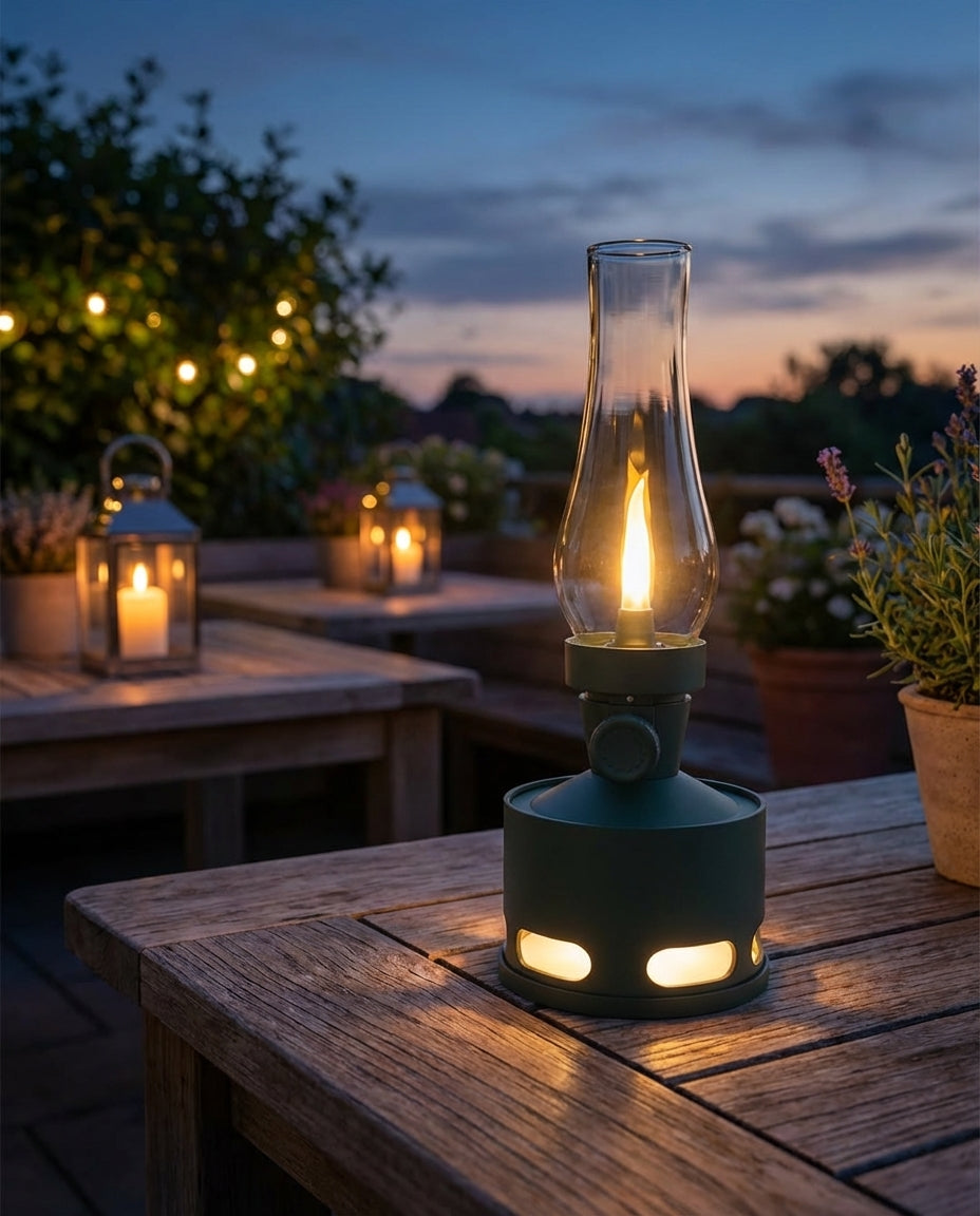 Genopladelig Vintage LED-lygte – WickGlow | USB-C