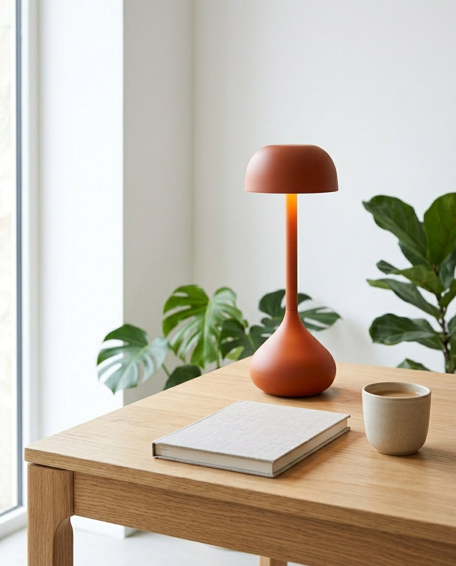 Trådløs dæmpbar svampebordlampe | Genopladelig