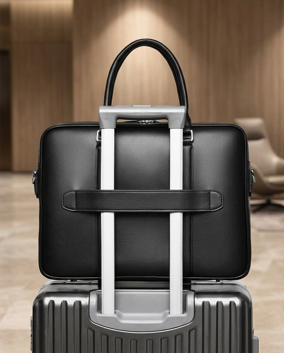 Læder laptop taske crossbody | Meridian Tote
