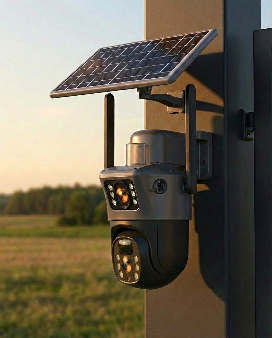 Tradlos 4K Sikkerhedskamera med Solpanel | SolarVision Pro